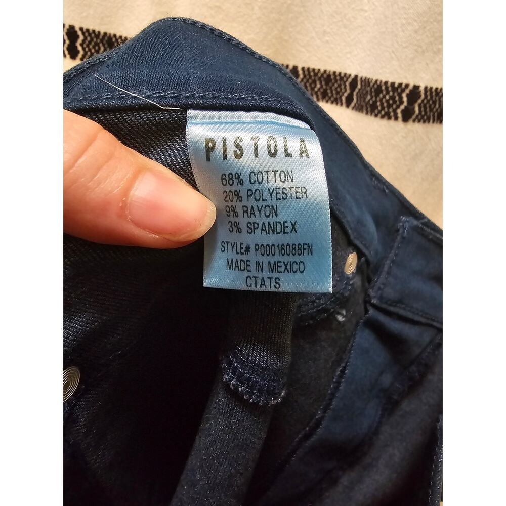 NWT Pistola High Rise Crop Boot dark green stretch jeans size 32 - Picture 6 of 7